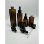 New Arrival  Amber Bottles 40ml Cosmetic Serum Lotion Pump Bottle Glass Cream Bottles Amber Glass Jars for Face Cream