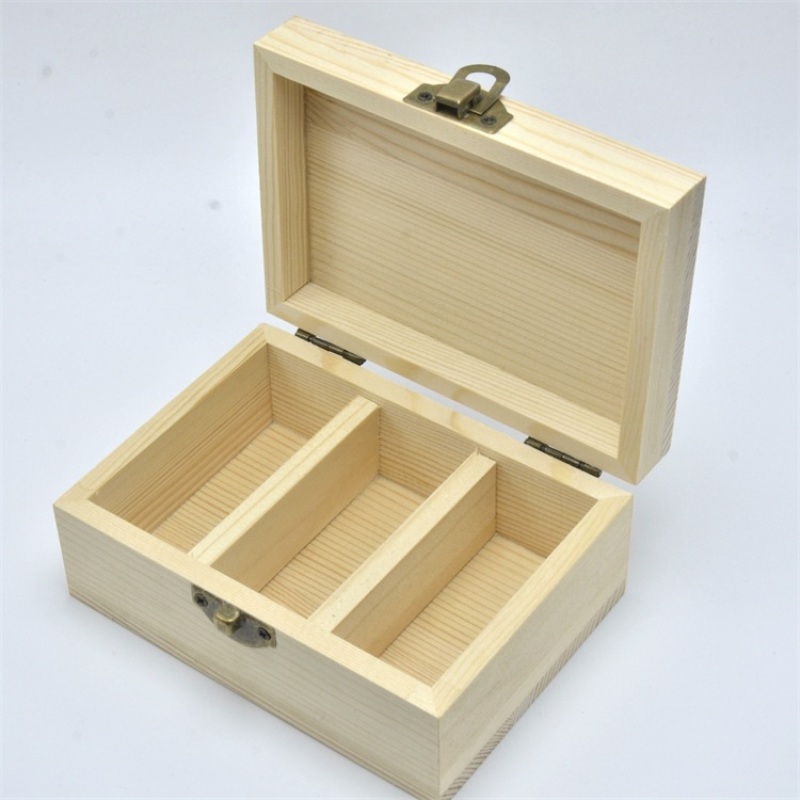 Essential Oil Wood Storage Box 3 Pcs 5ml Glass Bottle Wooden Box