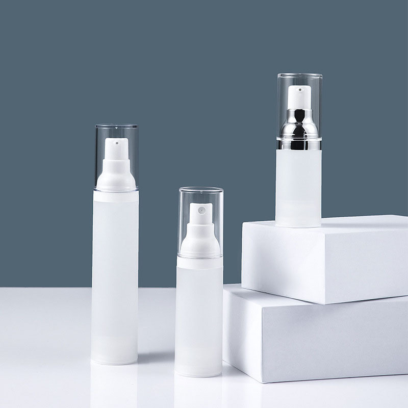 Wholesale 15ml Cosmetic Packaging Bottle Airless Pump Plastic Cosmetic Skincare Lotion Bottles