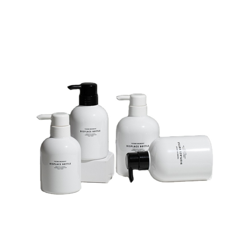 Customizable 300ML 500ML Matt White Plastic Container Empty Lotion Cream Bottle with Press Pump Lid for Body Care Products