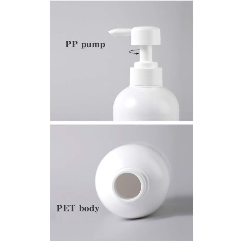 Customizable 300ML 500ML Matt White Plastic Container Empty Lotion Cream Bottle with Press Pump Lid for Body Care Products