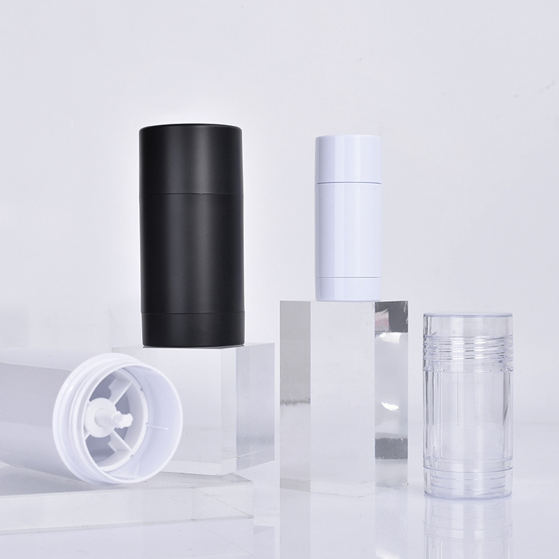 Custom Service Empty 15g 30g 50g 75g Screw Cap Deodorant Container Screen Printed Plastic Bottle