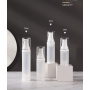 Hot Sale High Quality Double Wall Pump Bottle Round clear Container Refillable Airless Bottle for Cosmetic