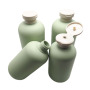 Soft Touch 500ml Green Color Hdpe Plastic Shampoo Bottles with Flip Screw Cap for Shampoo Gel
