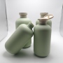 Soft Touch 500ml Green Color Hdpe Plastic Shampoo Bottles with Flip Screw Cap for Shampoo Gel