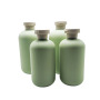 Soft Touch 500ml Green Color Hdpe Plastic Shampoo Bottles with Flip Screw Cap for Shampoo Gel