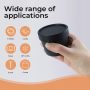 Wholesale Plastic Cosmetic Jars Container Empty Matte Black Round Body Scrub Jars for Body Scrub With Black Lids