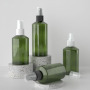 High Quality PET Green Slant Shoulder Plastic Spray Bottle 50ml 100ml 150ml 200ml Fine Mist Hair MOQ 100pcs for Shampoo Use
