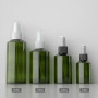 High Quality PET Green Slant Shoulder Plastic Spray Bottle 50ml 100ml 150ml 200ml Fine Mist Hair MOQ 100pcs for Shampoo Use