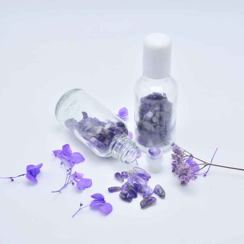 Clear Crystal Roll on Glass Bottle 5ml 10ml 15ml 20ml 30ml 50ml Perfume Oil Roll on Glass Bottle With Roller Ball