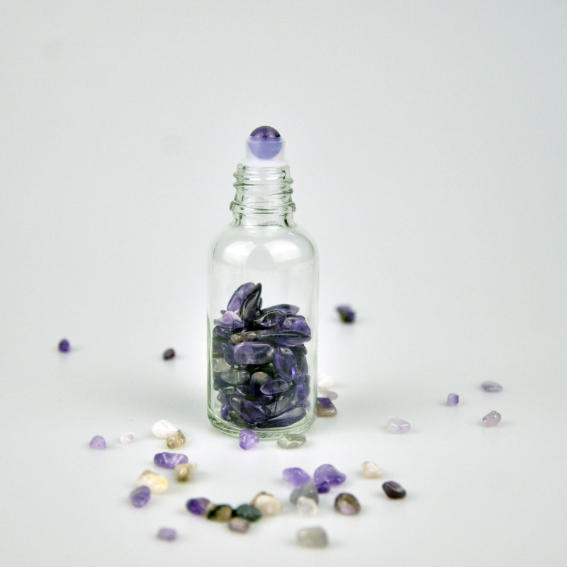 Clear Crystal Roll on Glass Bottle 5ml 10ml 15ml 20ml 30ml 50ml Perfume Oil Roll on Glass Bottle With Roller Ball