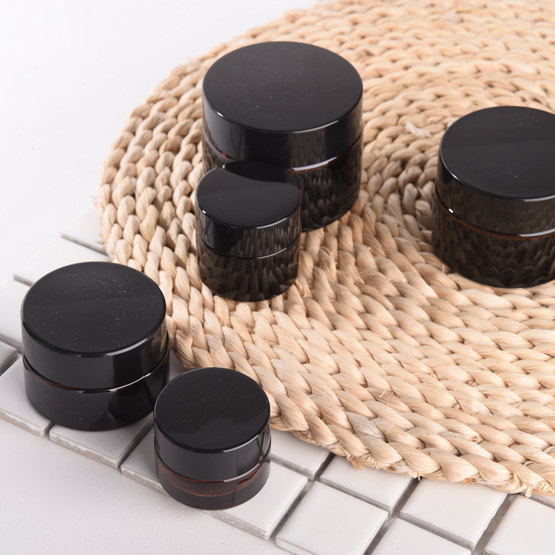 Skincare Cream 10ml Amber Color Empty 10g Glass Jars for Face Cream or Eye Cream