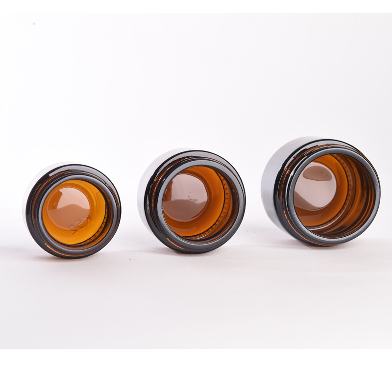 Skincare Cream 10ml Amber Color Empty 10g Glass Jars for Face Cream or Eye Cream