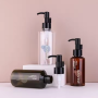 Manufacturers 100ml  150ml Lotion Bottle Luxury Amber Clear Plastic Pet Bottles 200ml 280ml Dark Green with Pump