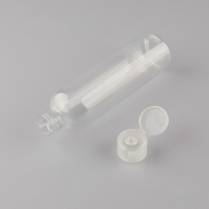 100ml Clear Flip Shampoo Bottles Filp Top Caps Empty Plastic Container Travel Cosmetics Skincare Packaging