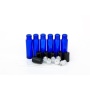 6 Pack Amber Thick Glass Roller Bottles with Stainless Steel Balls Roll on Bottles for Oils and Eye Cream