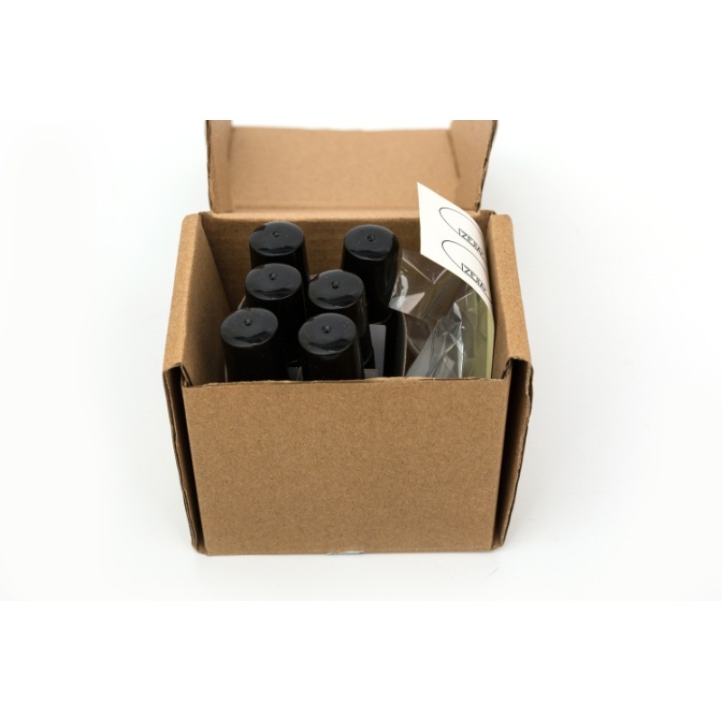 6 Pack Amber Thick Glass Roller Bottles with Stainless Steel Balls Roll on Bottles for Oils and Eye Cream