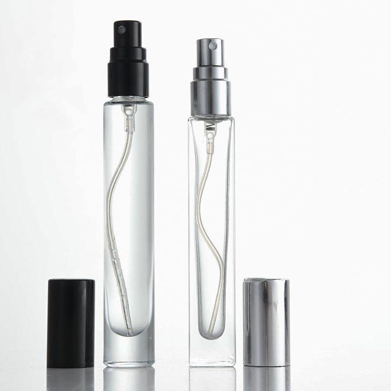 Private Label Luxury 10ml Clear Round Glass Perfume Bottle for Travel with Pump Sprayer Seal