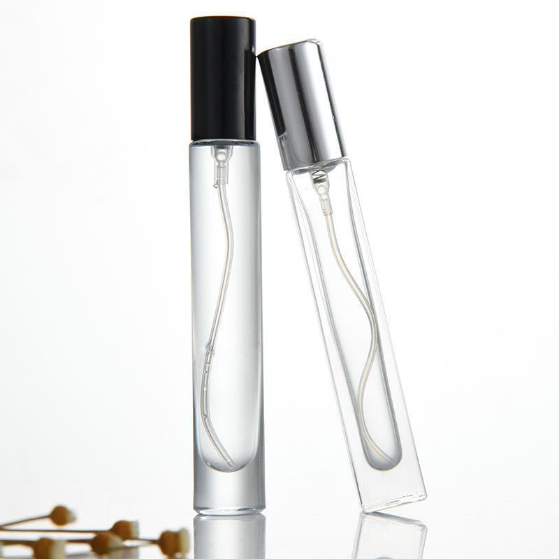 Private Label Luxury 10ml Clear Round Glass Perfume Bottle for Travel with Pump Sprayer Seal