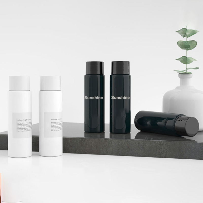 Custom 30ml PET Plastic Toner Bottle with Flat Shoulder Skincare Packaging for Body Lotion Shampoo and Skin Care Serum