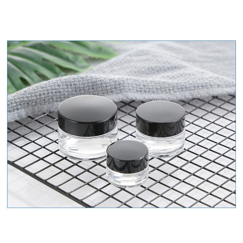 Empty clear Cosmetic Container Mini Small 5ml Glass Jars with Lids for Eye Cream