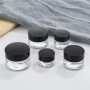 Empty clear Cosmetic Container Mini Small 5ml Glass Jars with Lids for Eye Cream