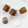 15g 10g Facial Mask Cream Sub Bottle 5g Medicine Amber Glass Jar Cosmetics Amber Glass Jars with Lids