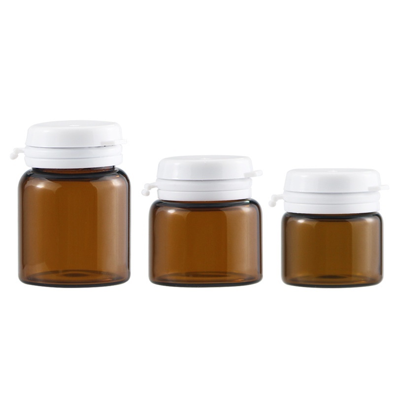 15g 10g Facial Mask Cream Sub Bottle 5g Medicine Amber Glass Jar Cosmetics Amber Glass Jars with Lids