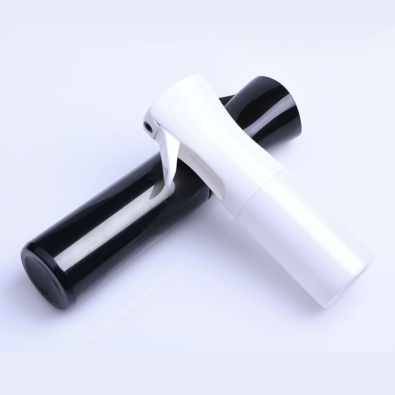 High Pressure 200ml 300ml Plastic Mist Bottles Black & White Continuous Spray for Hair Dressing Lotion Pump Sprayer Sealing Type