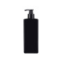 Wholesale Rectangular Pet 16oz Empty Cosmetic Black Plastic Lotion Pump Bottle 500 ml for Shampoo