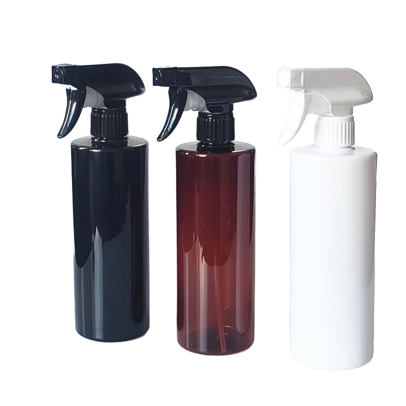 Wholesale Fine Mist 10oz 300ml 500ml PET Black Reusable Car Cleaning Trigger Spray Bottle Perfume Plastic Bottle Packaging