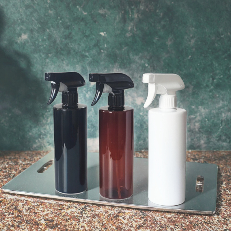 Wholesale Fine Mist 10oz 300ml 500ml PET Black Reusable Car Cleaning Trigger Spray Bottle Perfume Plastic Bottle Packaging