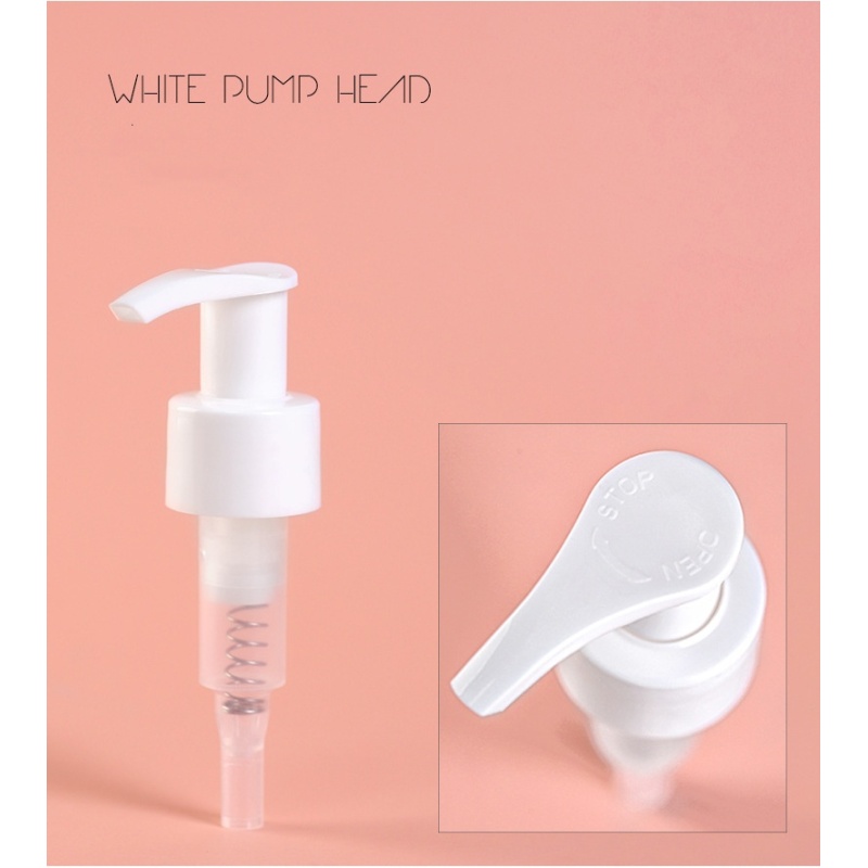 High Quality Flat Shoulder Empty PET Clear White Refillable Plastic Lotion with Pump Bottles for Skincare