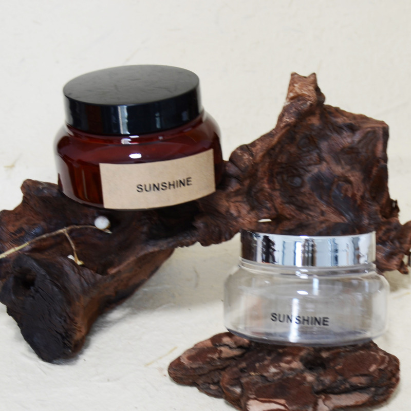 Cosmetic Empty Amber Color 8oz Plastic Transparent 250ml Cream Jar Body Scrub Jars with Lids