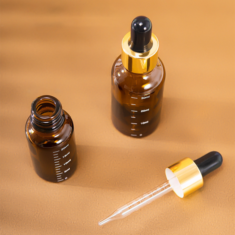 20ml & 30ml Glass Graduated Pipette Bottle Empty Essential Oil Container Dispenser with Cuticle Oil Dropper Body Package