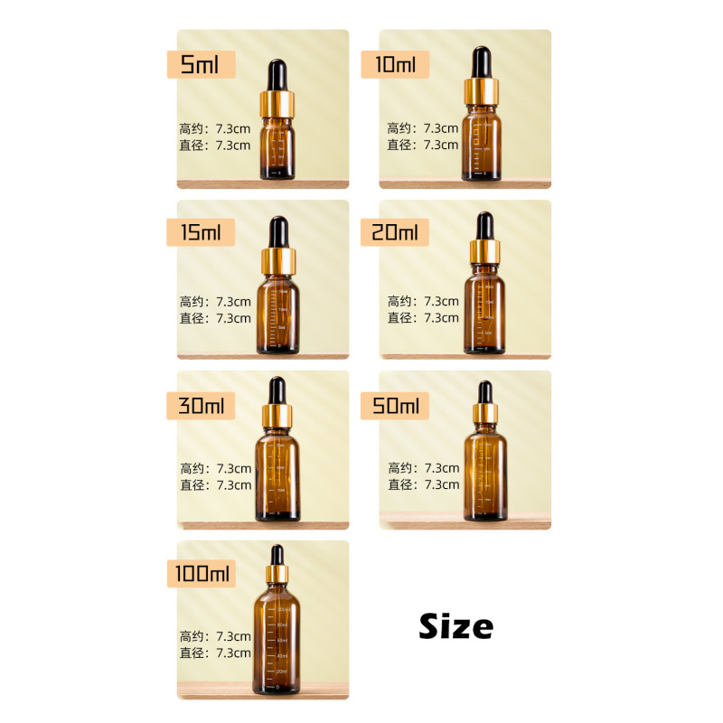 20ml & 30ml Glass Graduated Pipette Bottle Empty Essential Oil Container Dispenser with Cuticle Oil Dropper Body Package