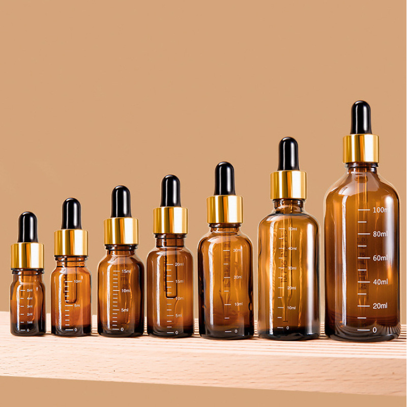 20ml & 30ml Glass Graduated Pipette Bottle Empty Essential Oil Container Dispenser with Cuticle Oil Dropper Body Package