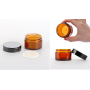50g Pet Black Lids Empty Cosmetic Wide Mouth Plastic Cream Jars PET Plastic Cream Jar Cosmetic Packaging Skincare Containers