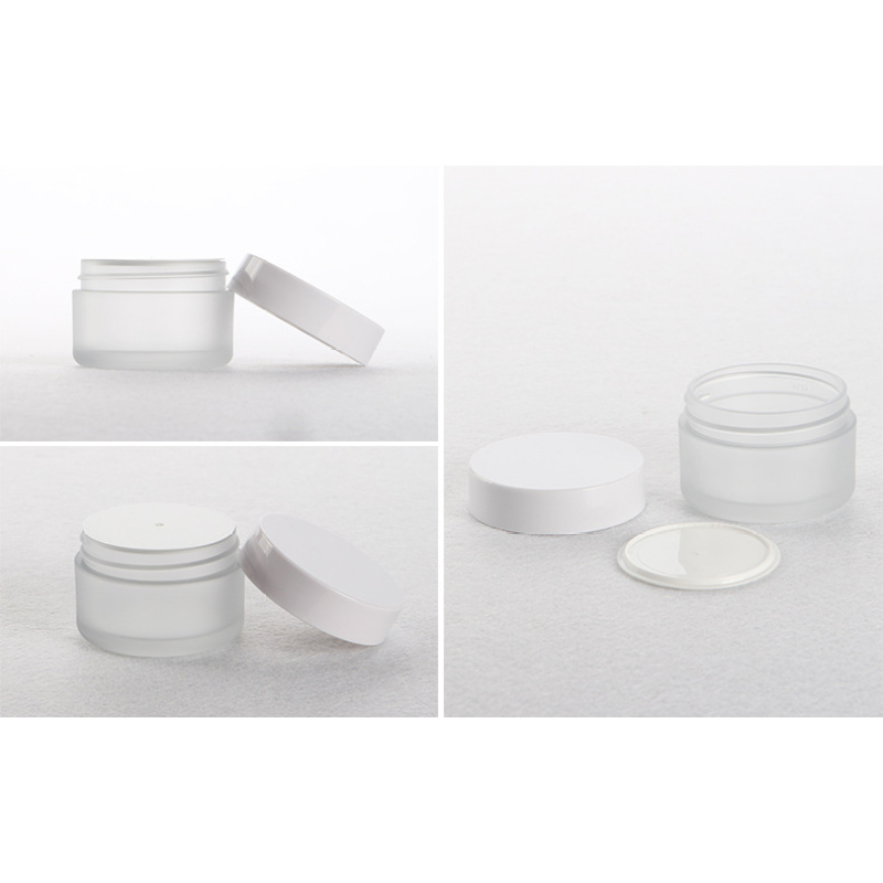 50g Pet Black Lids Empty Cosmetic Wide Mouth Plastic Cream Jars PET Plastic Cream Jar Cosmetic Packaging Skincare Containers