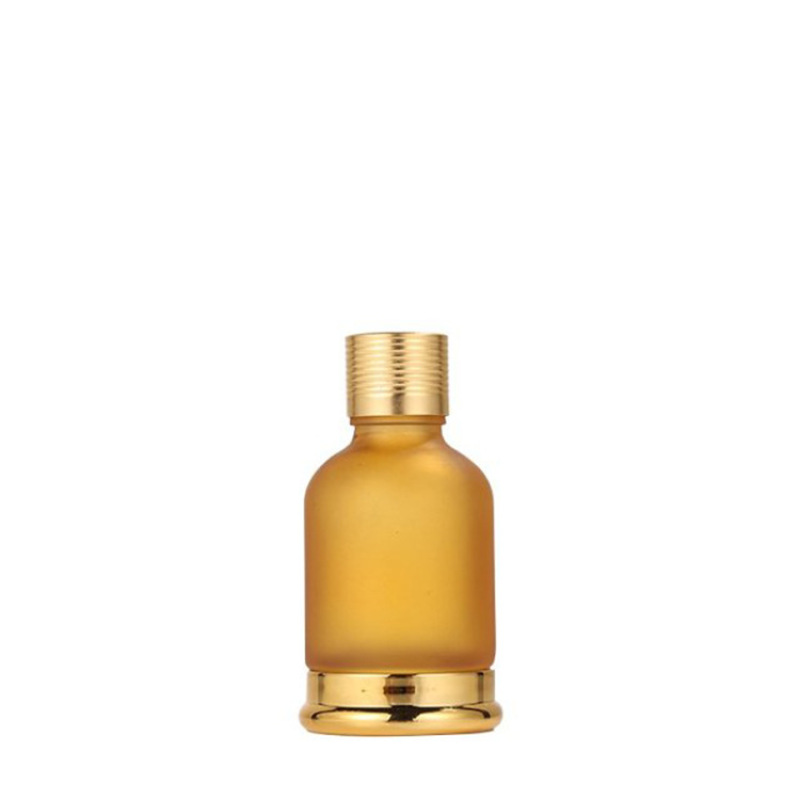 New Design Gold 30ml Essential Oil Pump Bottle Cosmetic Spray Glass Bottle for Skin Care Serum