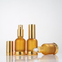 New Design Gold 30ml Essential Oil Pump Bottle Cosmetic Spray Glass Bottle for Skin Care Serum
