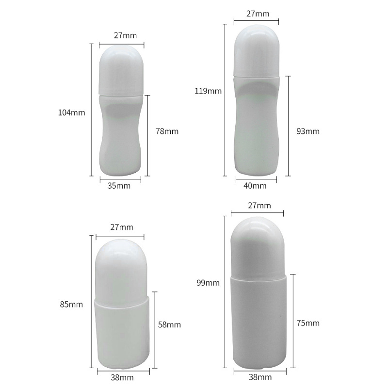 Cosmetic Skincare 50ml PP Plastic Roll on Deodorant Empty Roll on Bottle