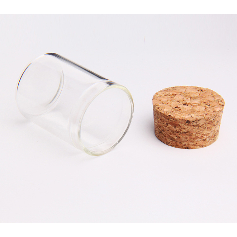 Wholesale Round Clear Glass Wishing Bottles 20ml 30ml 50ml 100ml with Cork Lid MOQ 100pcs