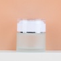 Wholesale Frosted Glass Cosmetic Cream Jars with Plastic Lid 15g 30g 50g Skincare Face Cream Jars for Skin Care and Eye Cream