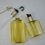 Skincare packaging 250ml 400ml shampoo bottle lotion bottle luxury Transparent yellow cosmetics containers
