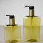 Skincare packaging 250ml 400ml shampoo bottle lotion bottle luxury Transparent yellow cosmetics containers