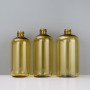 Empty 300ml 500ml PET Hair Oil Soap Pack Gold Unique Shampoo Bottle