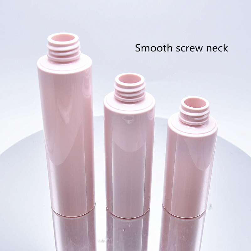 60ml 80ml 100ml Skincare Sunscreen Pump Spray Bottle Empty Plastic Cosmetic Bottle Pink Round PET Cosmetic Bottle