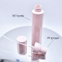 60ml 80ml 100ml Skincare Sunscreen Pump Spray Bottle Empty Plastic Cosmetic Bottle Pink Round PET Cosmetic Bottle