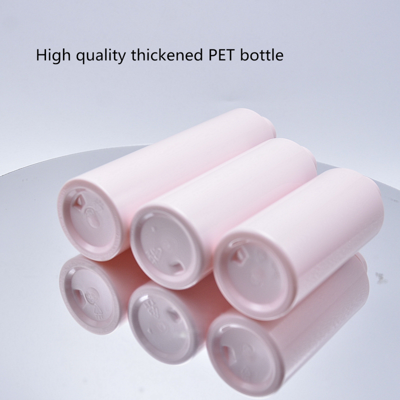 60ml 80ml 100ml Skincare Sunscreen Pump Spray Bottle Empty Plastic Cosmetic Bottle Pink Round PET Cosmetic Bottle